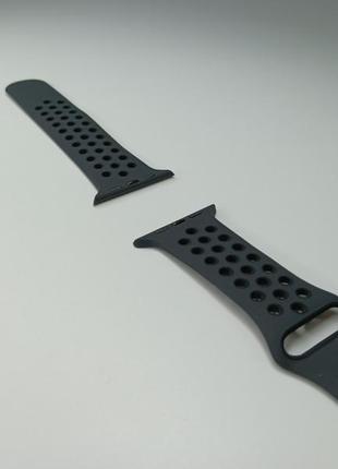 Ремешок для apple watch 38mm/40mm series 1/2/3/4 nike sport band браслет черный