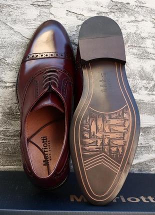 Мужские коричневые туфли из натуральной кожи сенсор украина7 фото
