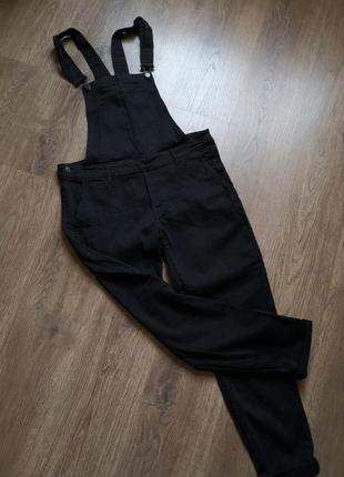 Черный джинсовый комбинезон размер 12 идет на м небольшую l1 фото