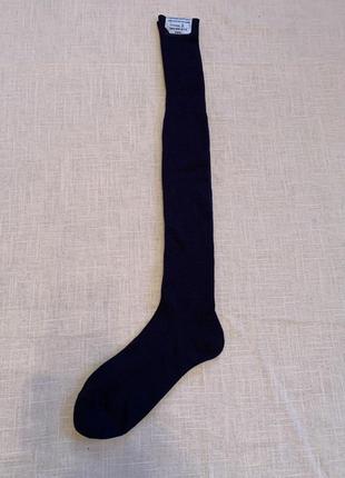 Високі носки,шкарпетки вовняні,темно-сині,5 розмір4 фото
