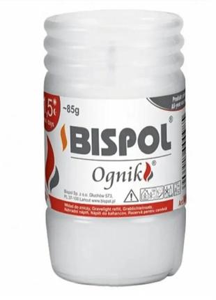 Свічка парафінова bispol ognik, 36 годин горіння