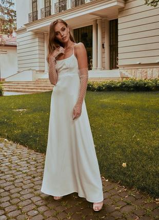Шовкова сукня в довжині максі 👗🇺🇦