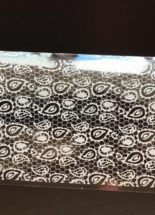 Белая фольга в баночке для литья и дизайна ногтей, 100 см.