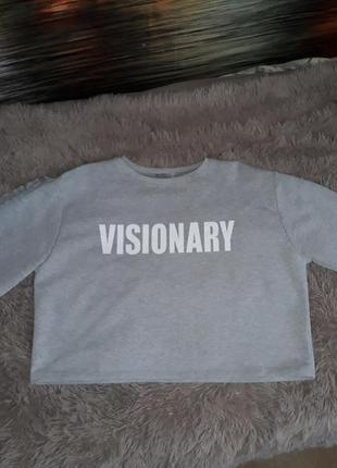 Короткий свитер с объемными рукавами " visionary "1 фото