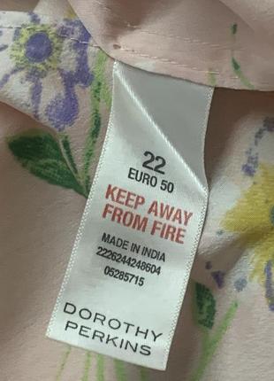 Шифоновая блузка, майка dorothy perkins пудрового цвета с цветочным нежным принтом размер евро 2210 фото