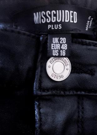 Стречевая юбка деним имитация под кожу  missguided 20 uk