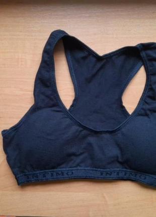 Топ бюстгальтер черный спорт 39-40