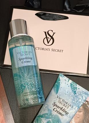 Новинка! парфумований спрей міст sparklin crème ігристий крем victoria's secret виктория сикрет вікторія сікрет оригінал2 фото