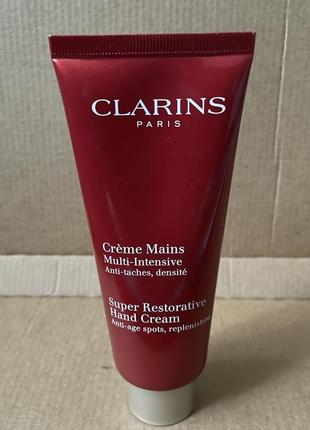 Clarins super restorative age-control hand cream крем для рук проти пігментних плям 100ml1 фото