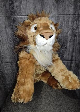 Реалистичная игрушка лев большой м'яка іграшка левеня keel toys 50 см2 фото
