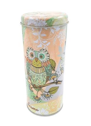 Банка емкость для сыпучих продуктов "сова", 200 г