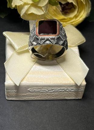 Печатка мужская серебро с золотом, 20,5 размер