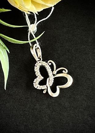 Срібна підвіска у вигляді метелика, 925 проби