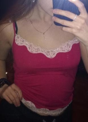 Майка ,майка с кружевом