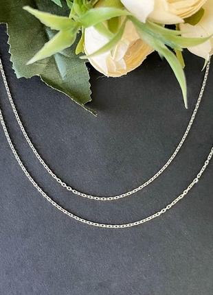 Срібний ланцюжок, якірне плетіння розмір 45 см