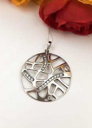 Серебряная подвеска с цирконием, 925 проба