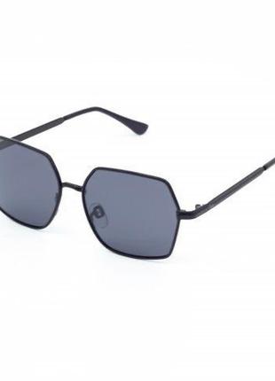Окуляри дитячі  сонцезахисні стильні чорного кольору квадрат