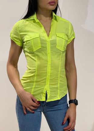 Блуза в двух цветах oodji розовая и зеленая xs3 фото