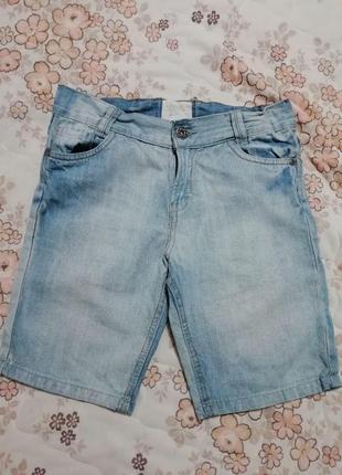 Оригинальные шорты джинсовые мальчику jeans на 9-10 лет
