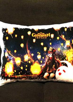 Подушка genshin impact "джун лі ху тао" геншин