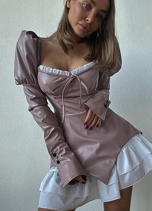 Платье из эко кожи luxury