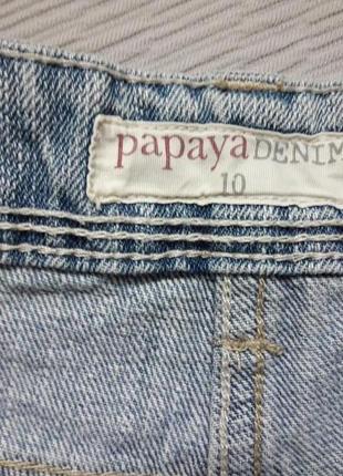 Крутые джинсовые шорты с вышивкой papaya denim4 фото