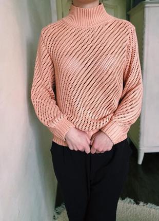 Пов'язаний светр сіточкою 3