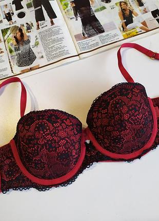 Кружевний бюстгалтер балконет на силіконових полосках esprit, eur 75b/75в