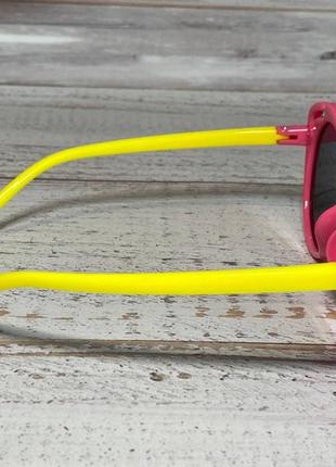 Детские очки солнцезащитные розовые с яркими вставками бабочка4 фото