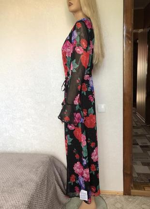 Сукня в квіти мідаксі asos розмір 14/1610 фото
