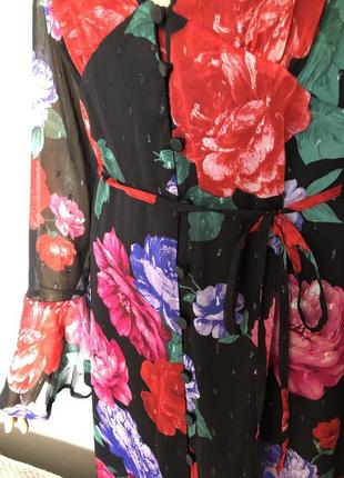 Сукня в квіти мідаксі asos розмір 14/169 фото