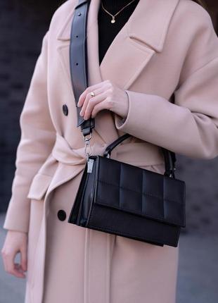 Стильна кросбоді з широким ремінцем, сумка через плече, стьогана маленька жіноча сумочка2 фото