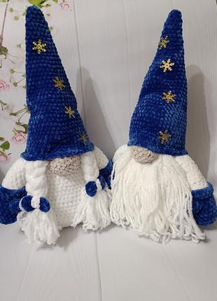 Гном скандинавский, связанные гномы, гном вязаный, интерьерный гном, новогодний гном