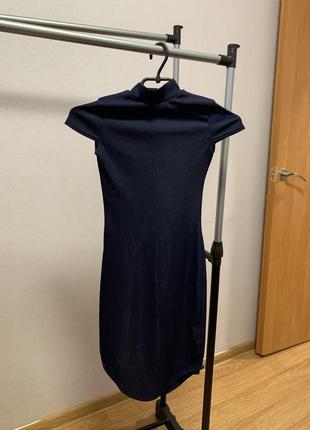 Сукня по фігурі в рубчик1 фото