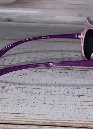 Дитячі окуляри рожеві сонцезахисні у вигляді мордочки кумедної мавпочки