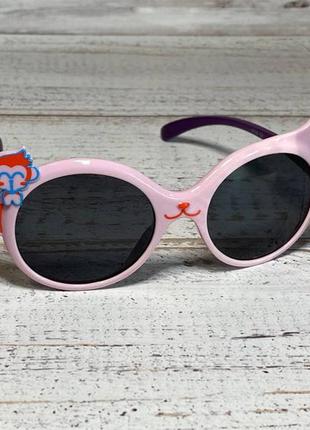 Детские очки розовые солнцезащитные в виде мордочки забавной обезьянки2 фото