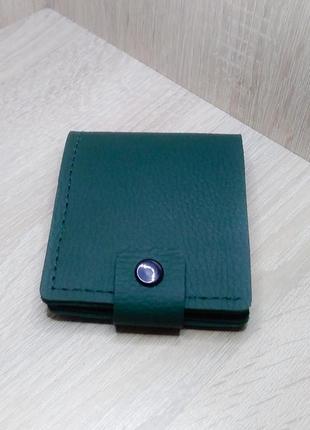 Оригінальний шкіряний гаманець зелений флотар.2 фото