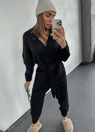 Вязаный комбинезон оверсайз
