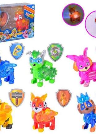 Герої щенячий патруль світяться, рухомі лапки і голова, значок ph028a