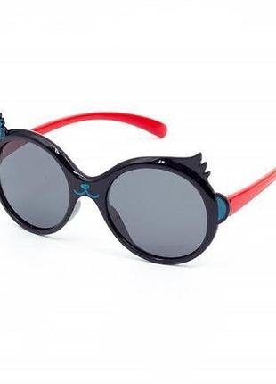 Дитячі окуляри чорні сонцезахисні у вигляді мордочки кумедної мавпочки