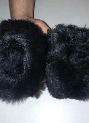 Мужские натуральные кожаные перчатки на натуральной овчине,  цельные дубленка4 фото