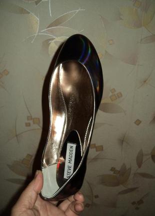 Туфли-лодочки коричневые лаковые перламутр (есть другие цвета), фирма monarch4 фото