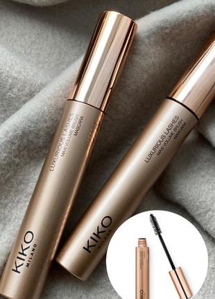 Тушь для ресниц kiko milano luxurious lashes maxi volume brush mascara