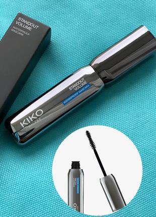 В одостійка туш standout volume waterproof mascara kiko milano