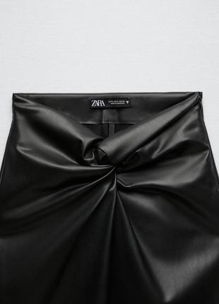 Юбка из экокожи zara.8 фото