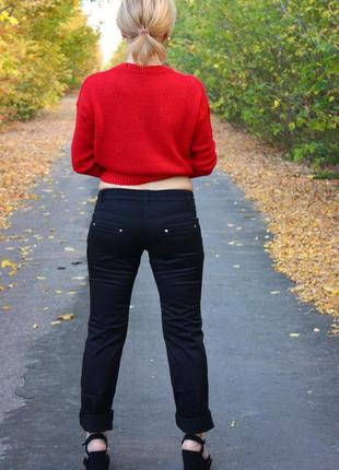 Чёрные женские прямые брюки с низкой талией poem размер 38 мисс поэм2 фото