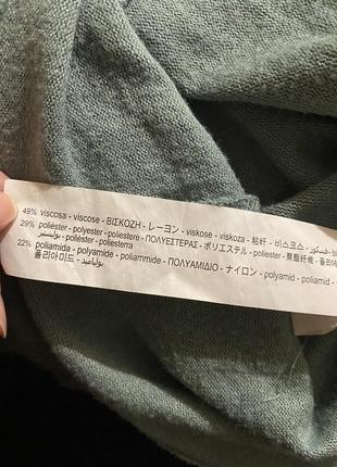 Zara брендовий фірмовий жіночий кардиган короткий укорочений кроп топ топик топік на ґудзиках теплий м‘ятний6 фото