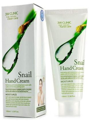 Увлажняющий крем для рук 3w clinic moisturizing hand cream snail