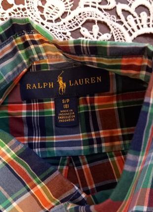 Стан новой рубашка детская в клетку для парня в идеальном состоянии ralph lauren6 фото