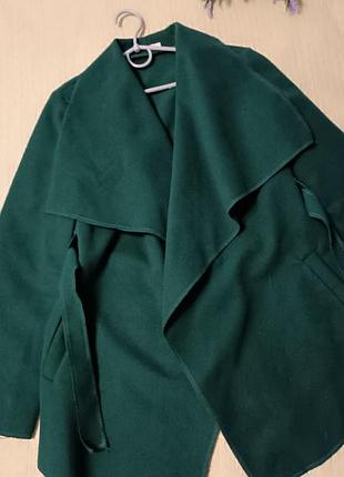 Пальтечко-кардиган цвет бутилка